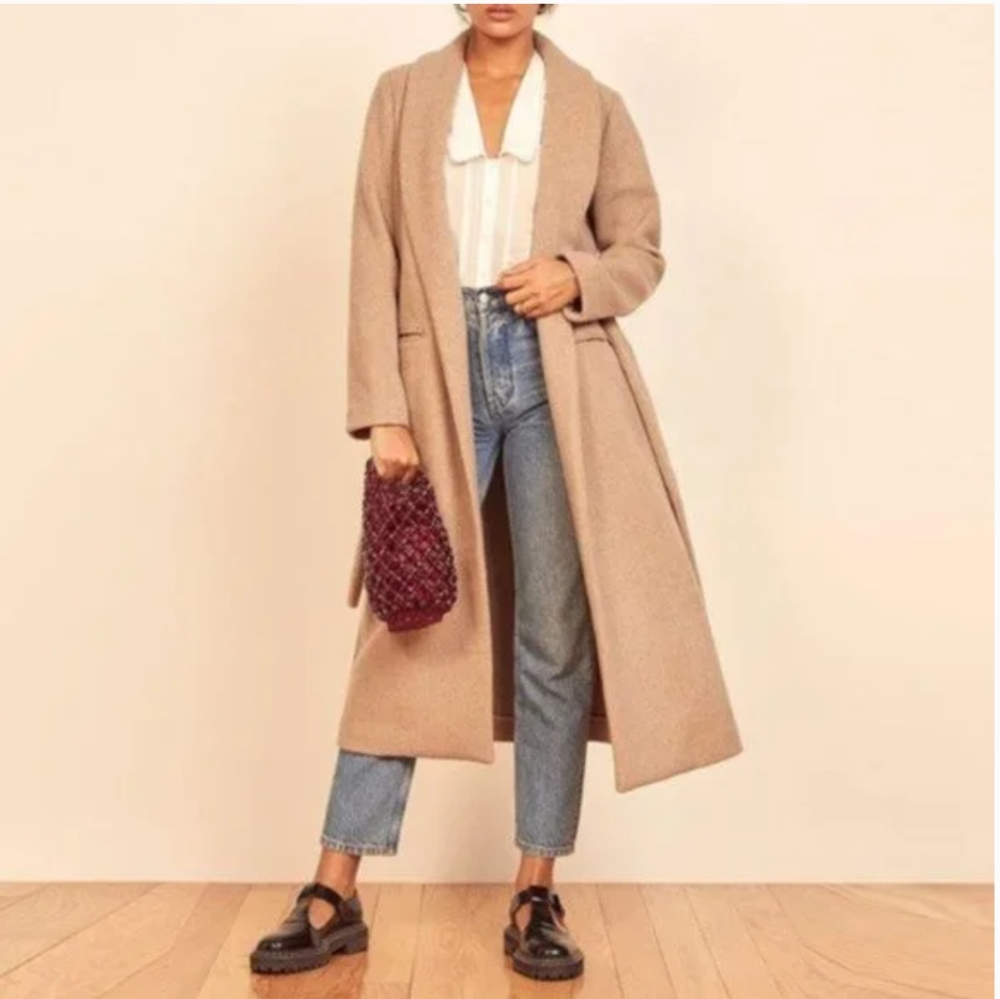 Reformation Greenwich Coat - Camel
